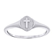 925 Sterling Silver Womens Cubic-Zirconia Infinity Heart Ring Size 8 - SLV-121720