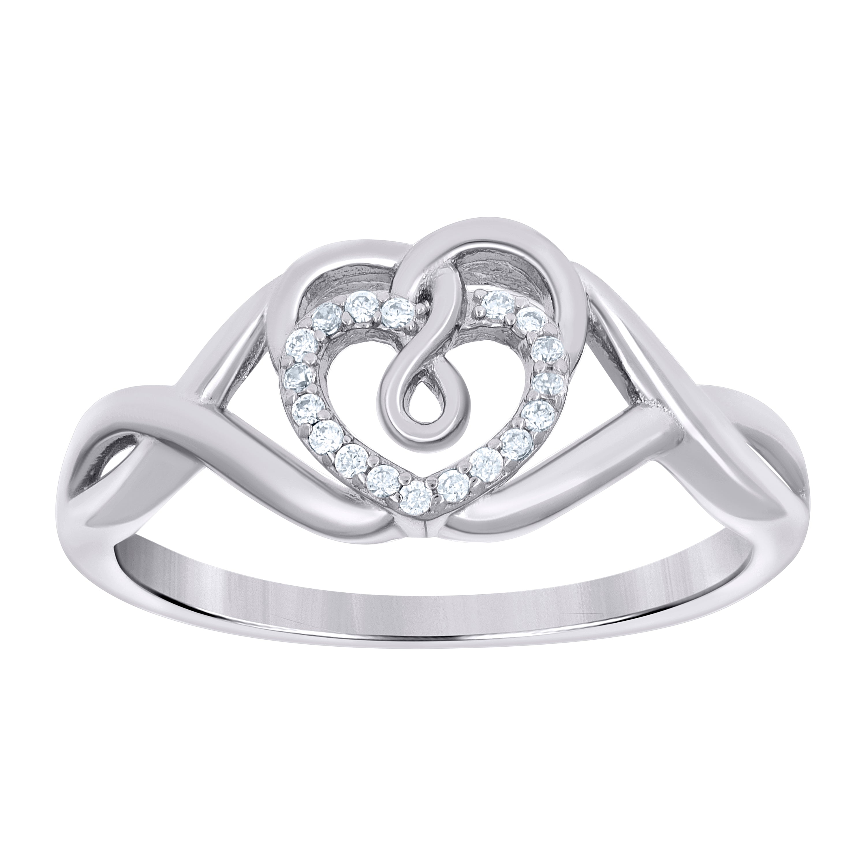 925 Sterling Silver Womens Cross Religious Ring Size 8 - SLV-121730