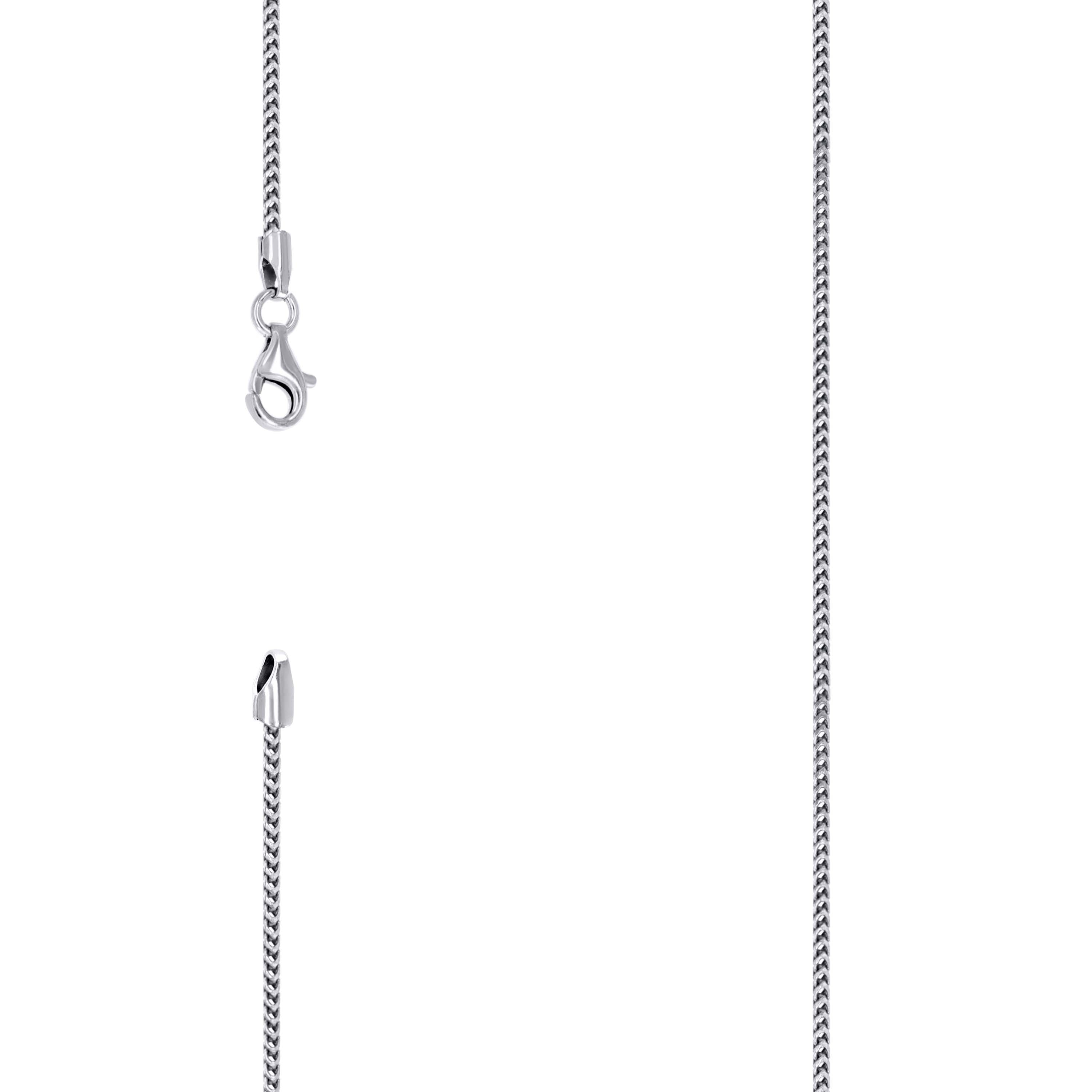 925 Silver Solid Franco Chain Rhodium 100 1mm-20 - SLV-121954