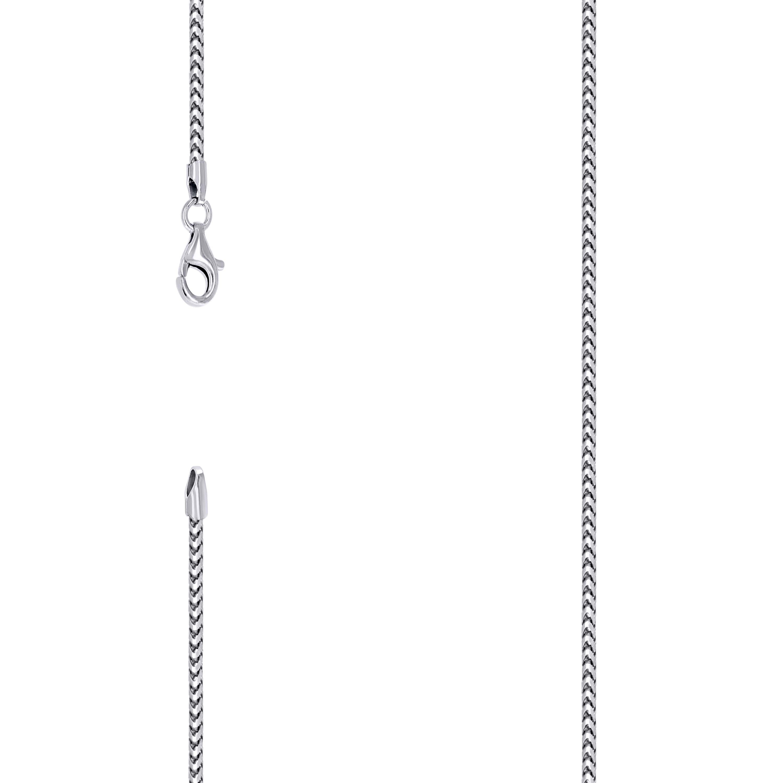 925 Silver Solid Franco Chain Rhodium 130 1.5mm-24 - SLV-121965
