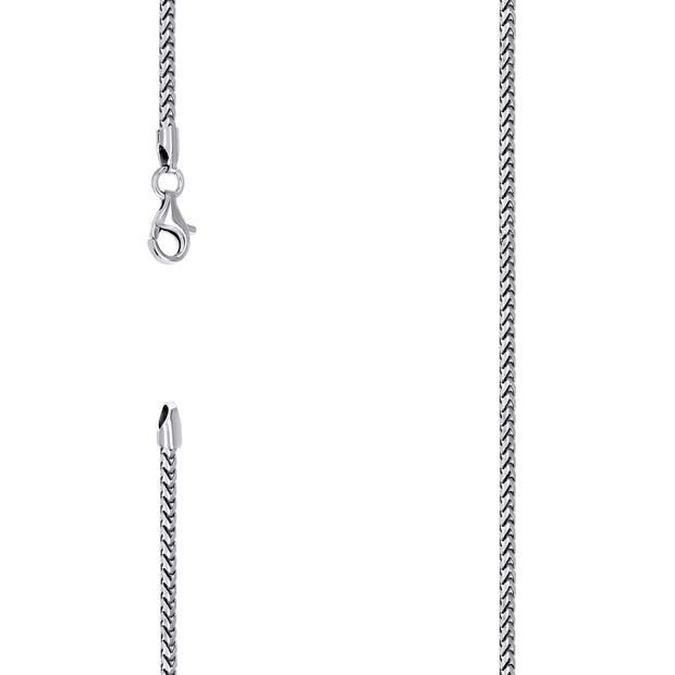 925 Silver Solid Franco Chain Rhodium 180 2mm-16