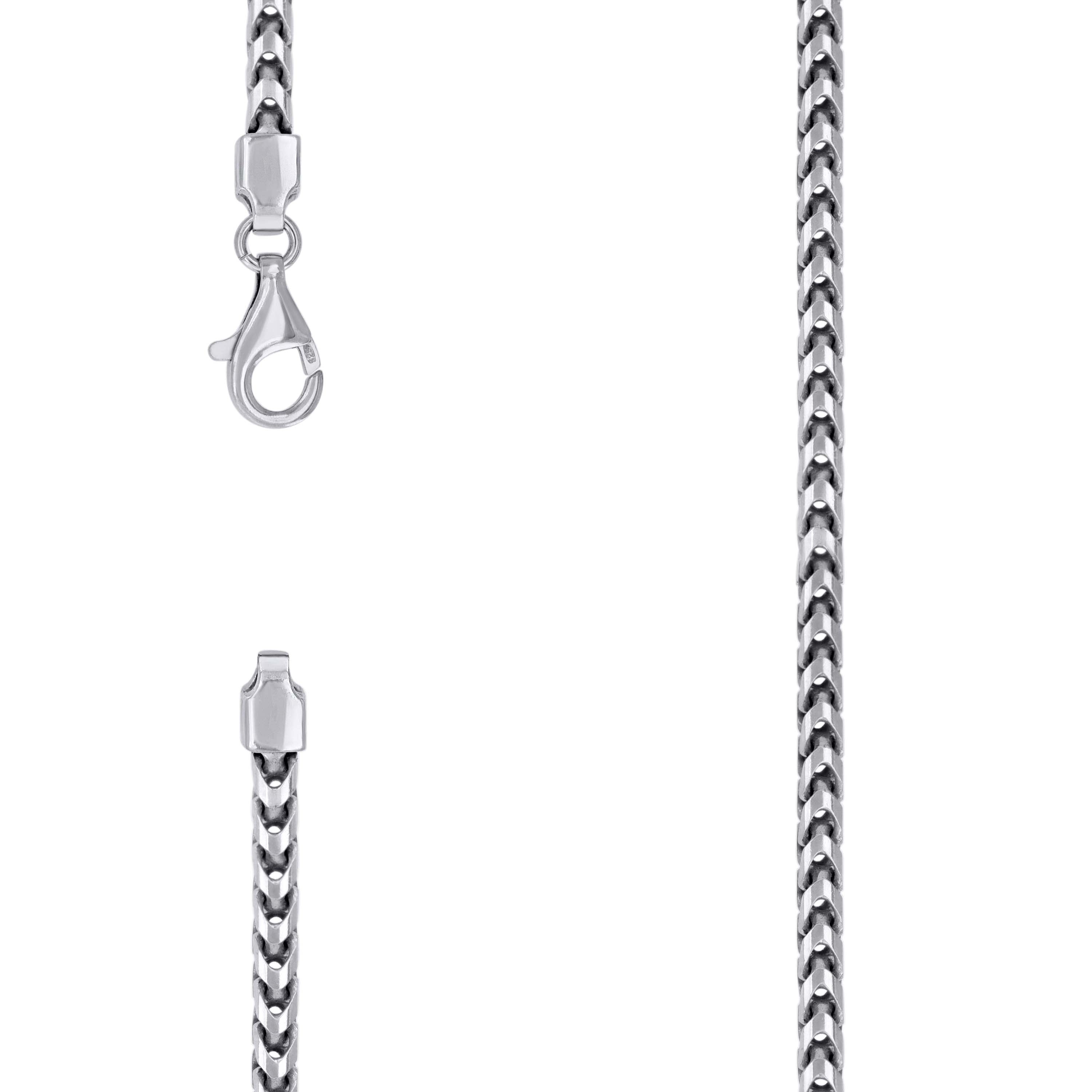 925 Silver Solid Franco Chain Rhodium 420 4.2mm-20 - SLV-122045