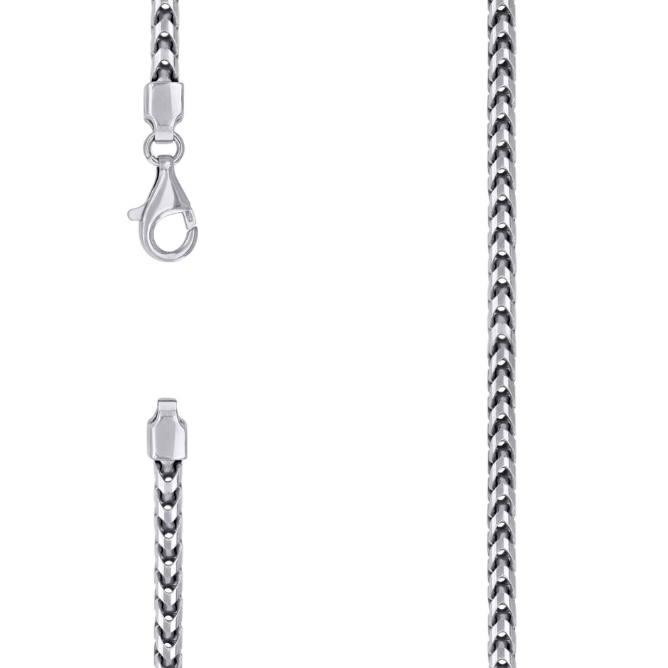 925 Silver Solid Franco Chain Rhodium 420 4.2mm-20 - SLV-122045
