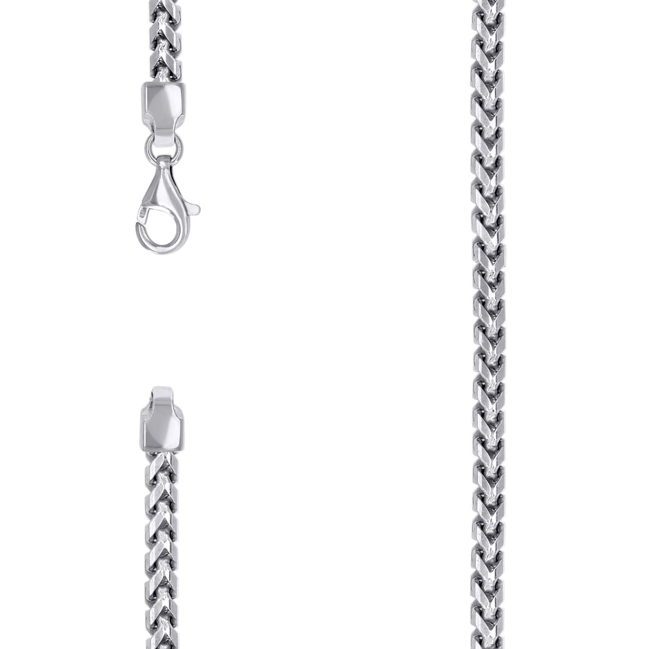 925 Silver Solid Franco Chain Rhodium 470 5mm-26 - SLV-122058