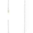 925 Sterling Silver Super Flat Figaro Chain Silver Plated 060 2.3mm-22