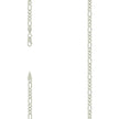 925 Sterling Silver Super Flat Figaro Chain Silver Plated 100 3.9mm-20
