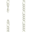 925 Sterling Silver Super Flat Figaro Chain Silver Plated 250 10mm-20