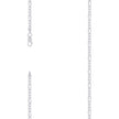 925 Sterling Silver Super Flat Figaro Chain Rhodium Plated 080 2.9mm-16