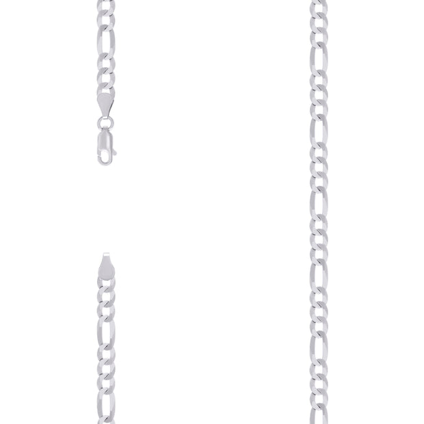 925 Silver Super Flat Figaro Chain 4.9mm