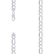 925 Sterling Silver Super Flat Figaro Chain Rhodium Plated 200 8.9mm-24