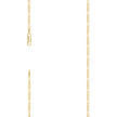 925 Sterling Silver Super Flat Figaro Chain Yellow Plated 060 2.3mm-22