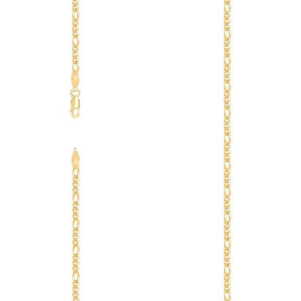 925 Silver Super Flat Figaro Chain 2.9mm