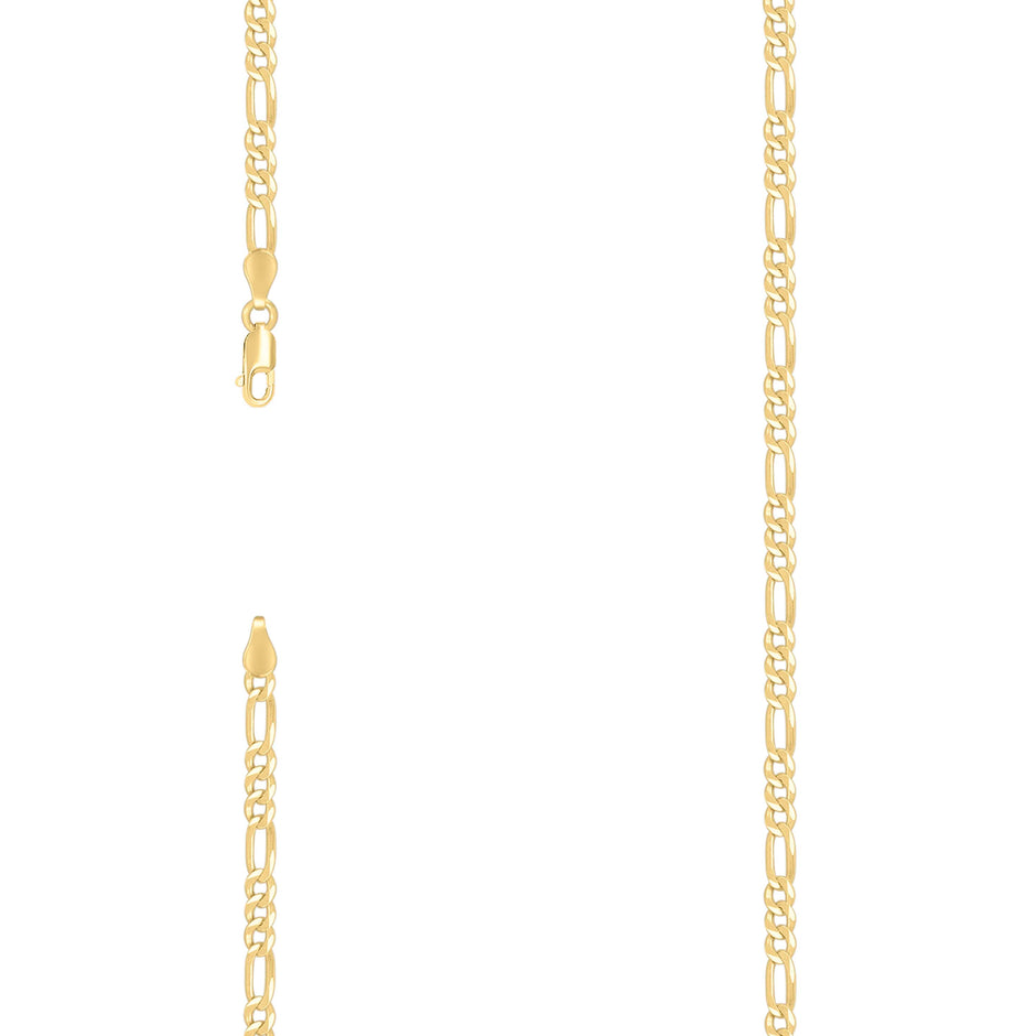 925 Silver Super Flat Figaro Chain 3.9mm