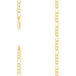925 Sterling Silver Super Flat Figaro Chain Yellow Plated 150 5.6mm-20