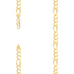 925 Sterling Silver Super Flat Figaro Chain Yellow Plated 160 6.6mm-18