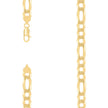 925 Sterling Silver Super Flat Figaro Chain Yellow Plated 250 10mm-22