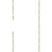 925 Sterling Silver Solid Classic Figaro Silver Plated 100 4.0mm-8
