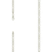 925 Sterling Silver Solid Classic Figaro Silver Plated 120 5.0mm-7