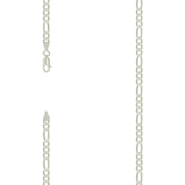 925 Silver Solid Classic Figaro 5.0mm