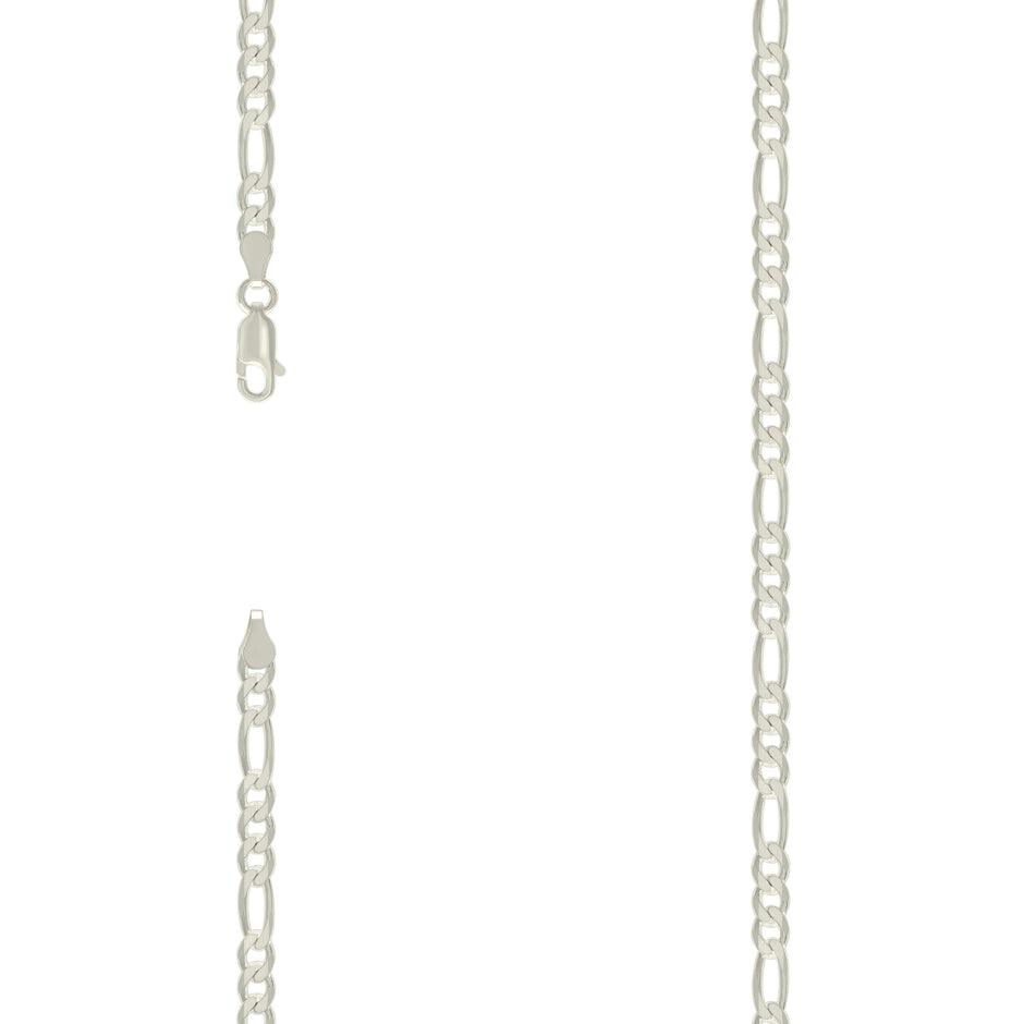 925 Silver Solid Classic Figaro 5.0mm