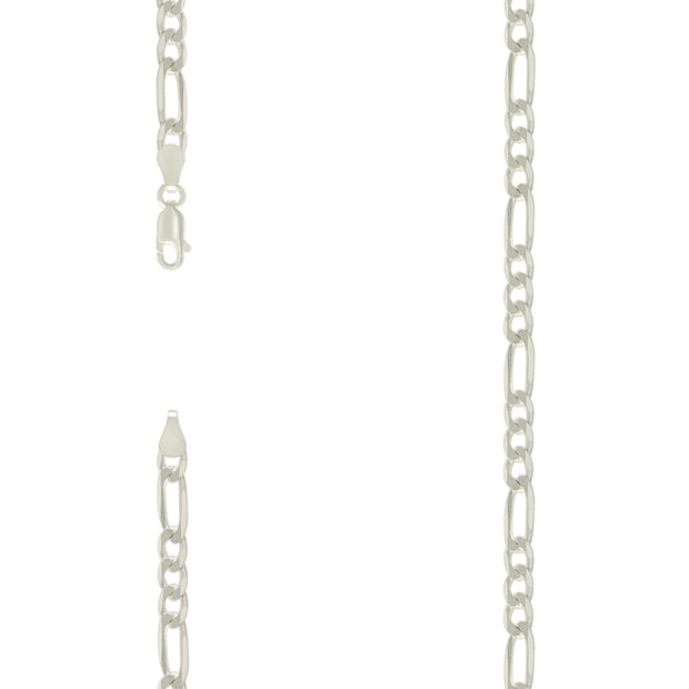 925 Silver Solid Classic Figaro 6.0mm