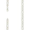 925 Sterling Silver Solid Classic Figaro Silver Plated 180 7.0mm-8