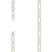 925 Sterling Silver Solid Classic Figaro Silver Plated 200 8.0mm-24