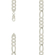 925 Sterling Silver Solid Classic Figaro Silver Plated 250 9.5mm-22