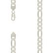 925 Sterling Silver Solid Classic Figaro Silver Plated 350 13.0mm-20