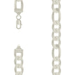 925 Sterling Silver Solid Classic Figaro Silver Plated 400 14.0mm-36