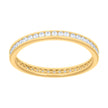 14kt Yellow Gold Womens Cubic-Zirconia Eternity Band Ring 