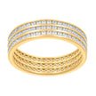 14kt Yellow Gold Womens Cubic-Zirconia Eternity Band Ring 