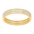 14kt Yellow Gold Womens Cubic-Zirconia Eternity Band Ring 