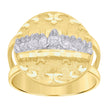 10kt Two-Tone Gold Mens Last Supper Religious Ring