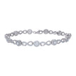 925 Sterling Silver Womens Cubic-Zirconia Infinity Tennis Bracelet