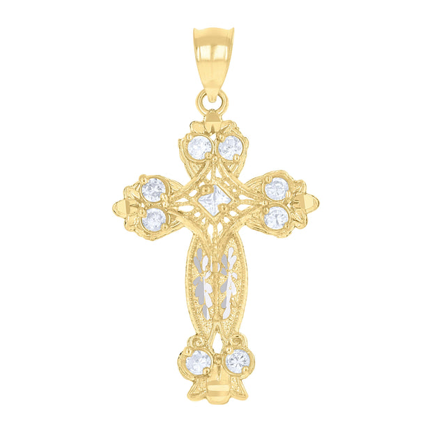 10Kt Gold Cz Pendant