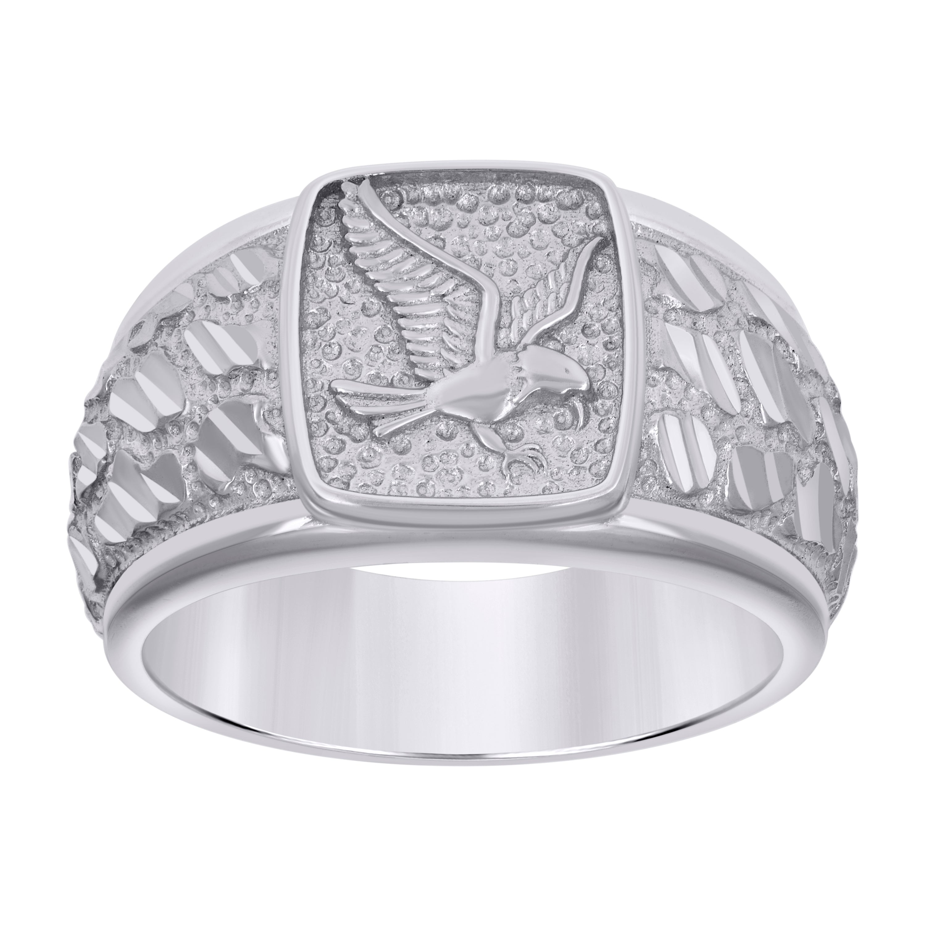 925 Sterling Silver Mens Eagle Bird Wildlife Ring Size 10