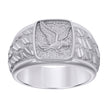 925 Sterling Silver Mens Eagle Bird Wildlife Ring Size 10