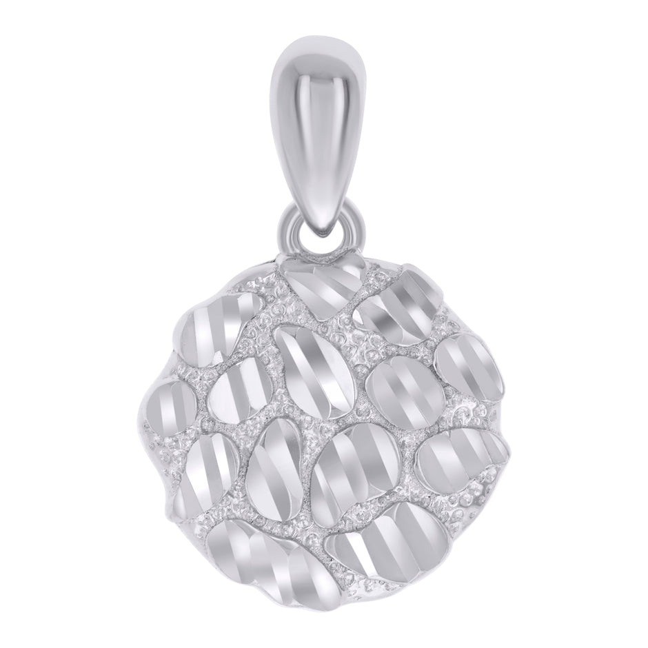 925 Sterling Silver Womens Nugget Fashion Charm Pendant