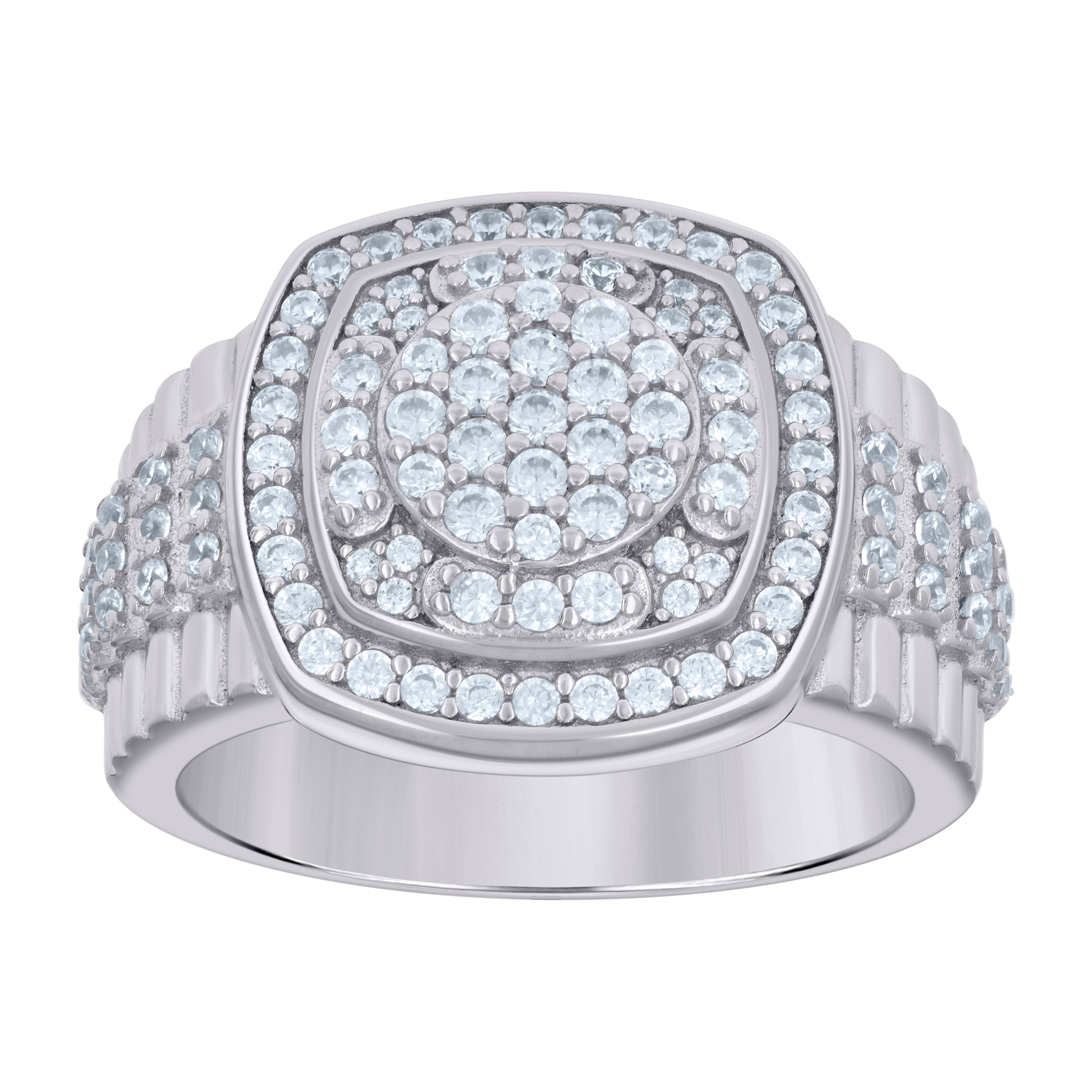 925 Sterling Silver Mens Cubic-Zirconia Fashion Ring Size 11 - SLV-123404