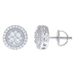 925 Sterling Silver Womens Cubic-Zirconia Fashion Stud Earrings