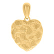 925 Sterling Silver Yellow-tone Womens Nugget Heart Charm Pendant