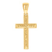 925 Sterling Silver Yellow-tone Mens Cross Religious Charm Pendant