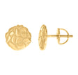 925 Sterling Silver Yellow-tone Womens Nugget Fashion Stud Earrings
