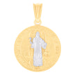 14kt Two-tone Gold Mens St. Benedict Religious Charm Pendant 