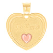 14kt Two-tone Gold Womens Te Amo Heart Charm Pendant 