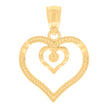 14kt Yellow Gold Womens Heart Charm Pendant 