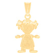 14kt Yellow Gold Womens It's A Girl Baby Charm Pendant 