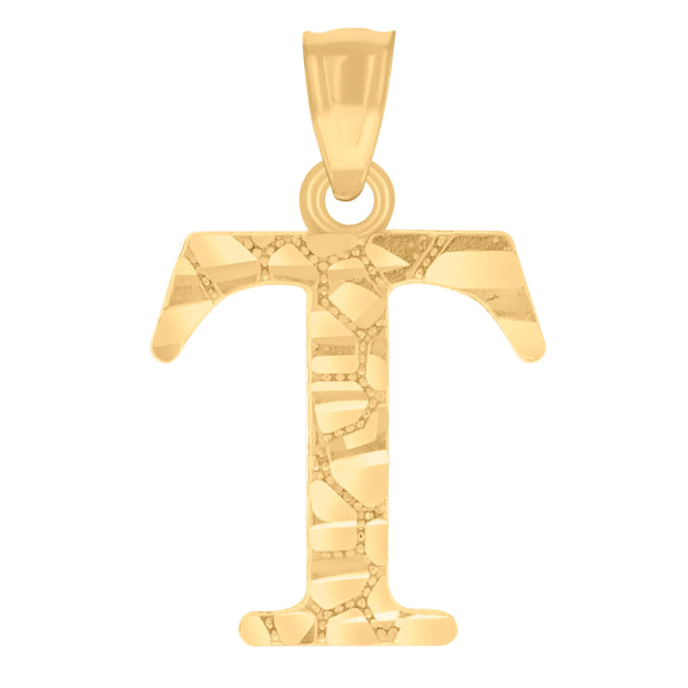 14Kt Gold Pendant Initial "T"