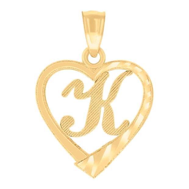 14Kt Gold Pendant Initial "K"